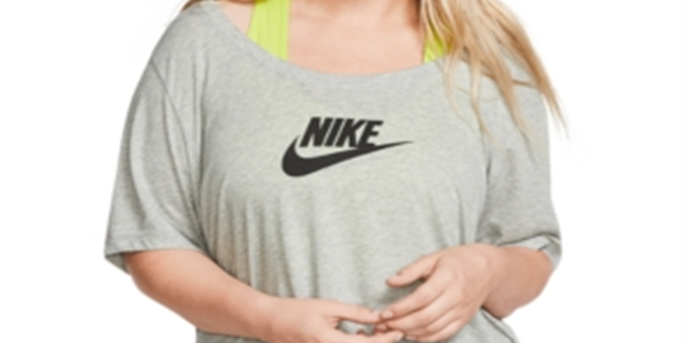 Nike Women's Sportswear Essential Tunic Cotton Jersey Gray Size X-Large