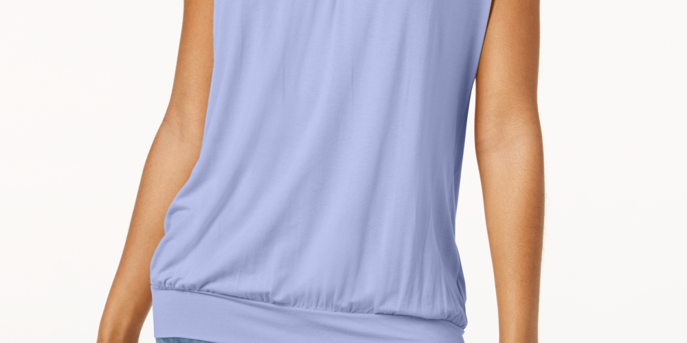 JM Collection Women's Blouson T-Shirt Purple Size Small