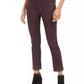 Vigoss Juniors' Coated High Rise Straight Leg Jeans Purple 28 Size