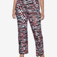 NY Collection Women's Plus Printed Elastic Waistband Pants Pink Size 2X
