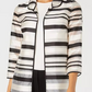 Kasper Women's Petite Shadow-Stripe Jacket Charcoal Size 8 Petite