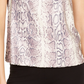 INC International Concepts Women's Sequined Snake-Embossed Tank Top Pale Mauve Size XX-Large