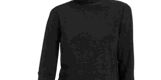 Bar III Women's Space Dye Long Sleeve Turtleneck Top Black Size Medium