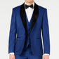 Ryan Seacrest Distinction Men's Blue Color Block Suit Jacket Blue Size 44