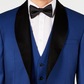 Ryan Seacrest Distinction Men's Blue Color Block Suit Jacket Blue Size 44