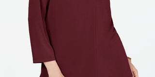 Charter Club Women's 3/4-Sleeve Top Red Size Large