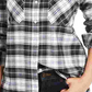 Pendleton Women's Elbow-Patch Flannel Shirt White Size XX-Small