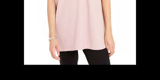 Alfani Women's Solid Cap Sleeve Keyhole Tank Top Pink Size Medium