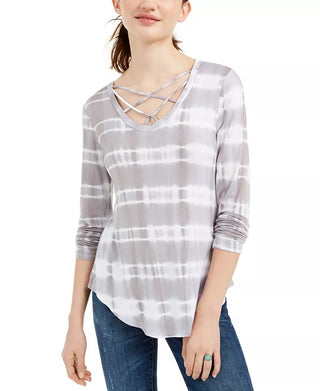 Ultra Flirt Juniors' Strappy Tie-Dye T-Shirt Fits Dream Size Large