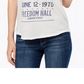 Lucky Brand Women's Cotton Band Print T-Shirt White Size Small