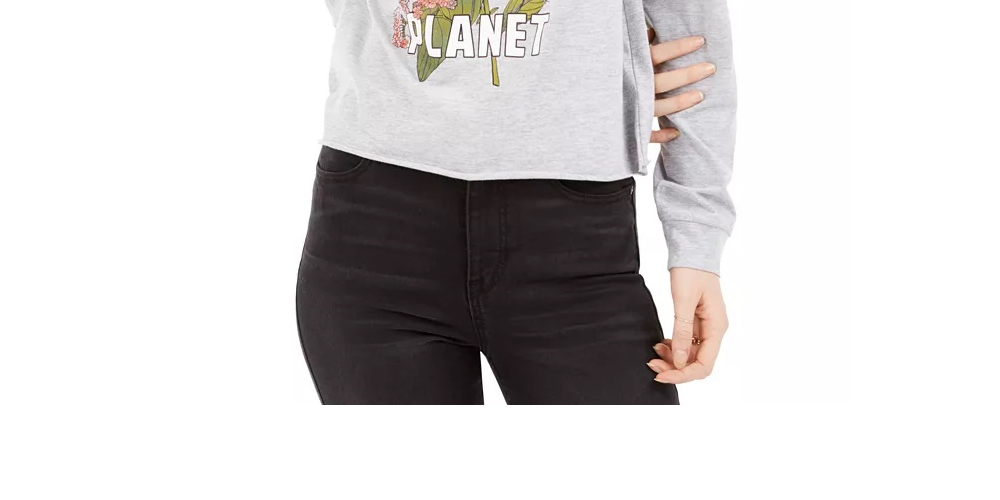 Rebellious One Juniors' One Planet Graphic T-Shirt Gray Size Medium