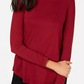 JM Collection Women's Women's Red Long Sleeve Turtle Neck Top Red Size S