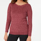 Karen Scott Women's Boat-Neck Cotton Sweater Merlot Size X-Small