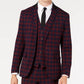 INC International Concepts Men's Slim-Fit Tartan Blazer Red Size X-Large