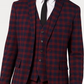 INC International Concepts Men's Slim-Fit Tartan Blazer Red Size X-Large