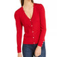 INC International Concepts Women's Ribbed Long Sleeve Open Cardigan Button Up Sweater Red Size X-Large