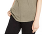 INC International Concepts Women's Turquoise Textured Shiny Short Sleeve V Neck T-Shirt Green Size Small