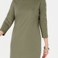 Karen Scott Women's Petite Boat-Neck Studded Dress Green Size PS