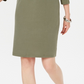 Karen Scott Women's Petite Boat-Neck Studded Dress Green Size PS