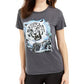 Guess Women's Tiger Dream Easy Fit T-Shirt Gray Size X-Large