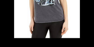 Guess Women's Tiger Dream Easy Fit T-Shirt Gray Size X-Large