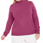 Karen Scott Women's Plus Turtleneck LuX-Smalloft Sweater Red Size -0X