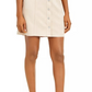 Bar III Women's Faux-Suede Button-Front Mini Skirt Beigekhaki Size 0