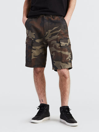 Levi's Men's Short Cargo Verde Camo Print Back Satin Size 34