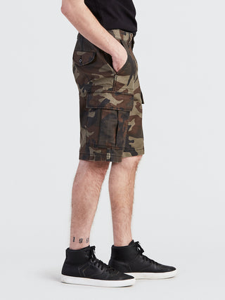Levi's Men's Short Cargo Verde Camo Print Back Satin Size 34