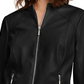 Alfani Women's Faux-Leather Moto Jacket Black Size Small