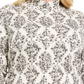 Karen Scott Women's Plus Size Printed Mock-Neck Top Gray Size 0X