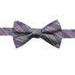 Ryan Seacrest Distinction Men's Matera Stripe Pre-Tied Bow Tie Gray/purple One Size