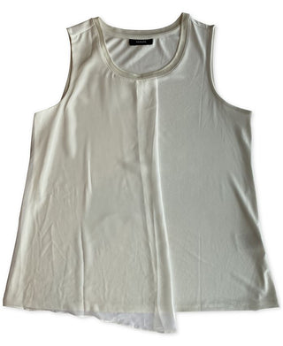 Alfani Women's Solid Sleeveless Blouse Top White Size Medium