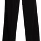 Vince Camuto Women's Belted Wide Leg Textured Twill Pants Black Gray Size 8