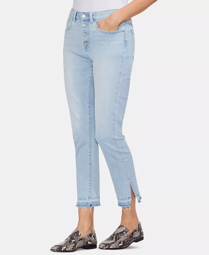 Vince Camuto Women's Button-Fly High-Rise Jeans Blue Size 32