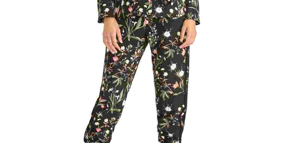 Rachel Roy Women's Floral Print Blazer Black Size 2