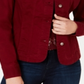 Charter Club Women's Denim Jacket Red Size XL