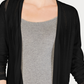Charter Club Women's Petite Pointelle Duster Cardigan Black Size S