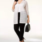 Alfani Women's Plus Illusion-Stripe Cardigan Blue Size 4X