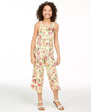Charter Club Big Girls Mommy & Me Floral-Print Jumpsuit Yellow Size Small-Medium