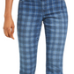 INC International Concepts Women's Plaid Skinny Jeans Blue Size 2