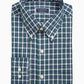Club Room Men's Plaid Performance Dress Shirt White/Green  Size 15.5X34-35