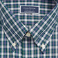 Club Room Men's Plaid Performance Dress Shirt White/Green  Size 15.5X34-35