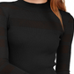 Crave Fame Juniors' Pointelle-Trim Sweater Black Size Medium