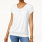 JM Collection Women's Blouson T-Shirt White Size X-Small