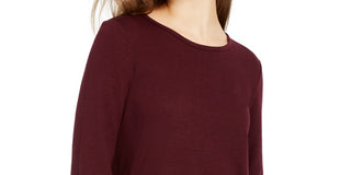 BCX Juniors' Textured Button-TrimTop Wine Size X-Small