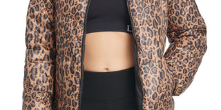 DKNY Women's Sport Reversible Puffer Jacket Black Size Medium