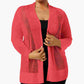 Alfani Women's Plus Size Mixed-Stitch Open-Front Cardigan Red Size 1X