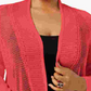 Alfani Women's Plus Size Mixed-Stitch Open-Front Cardigan Red Size 1X