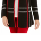 Charter Club Women's Petite Open-Front Cardigan Black Size PS